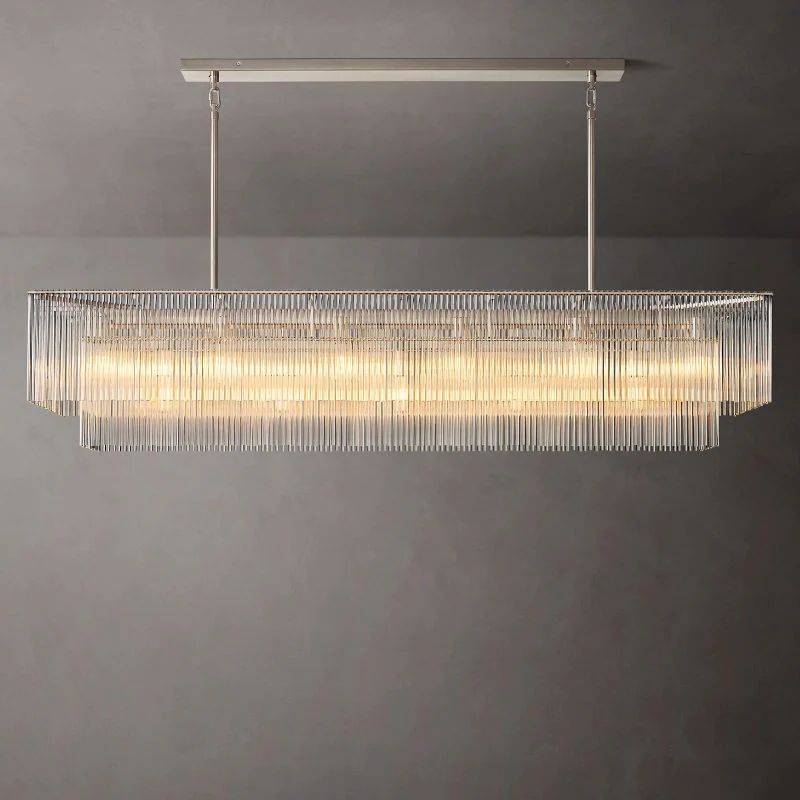 Amadeo Rectangular Glass Chandelier 72"