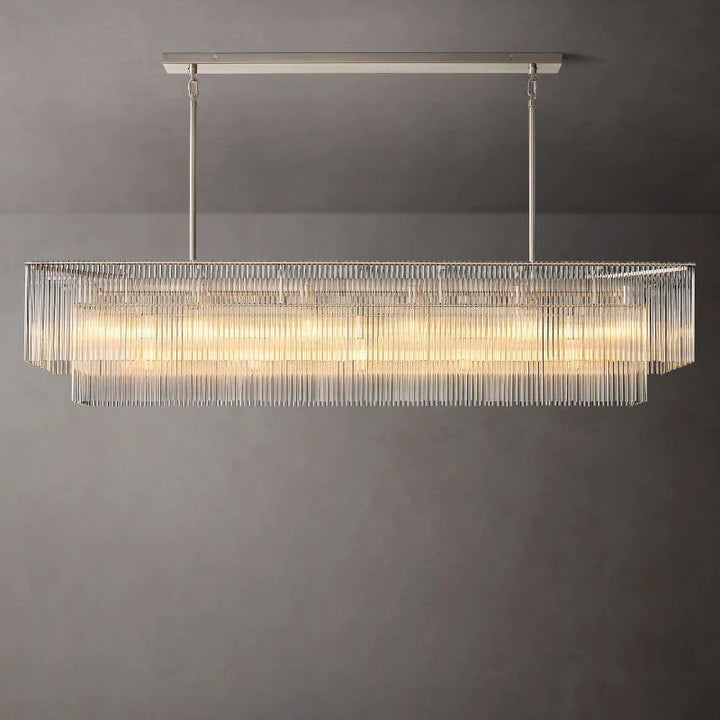 Amadeo Rectangular Glass Chandelier 72"