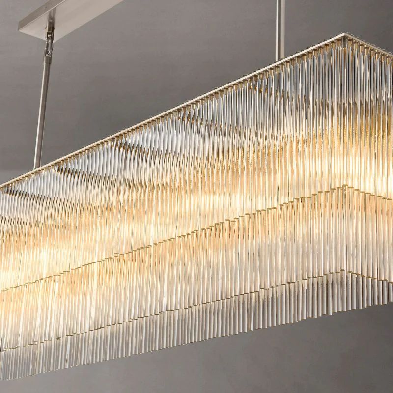 Amadeo Rectangular Glass Chandelier 72"