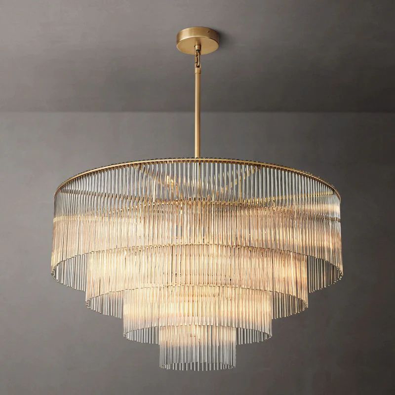 Amadeo Round Glass Chandelier 40"