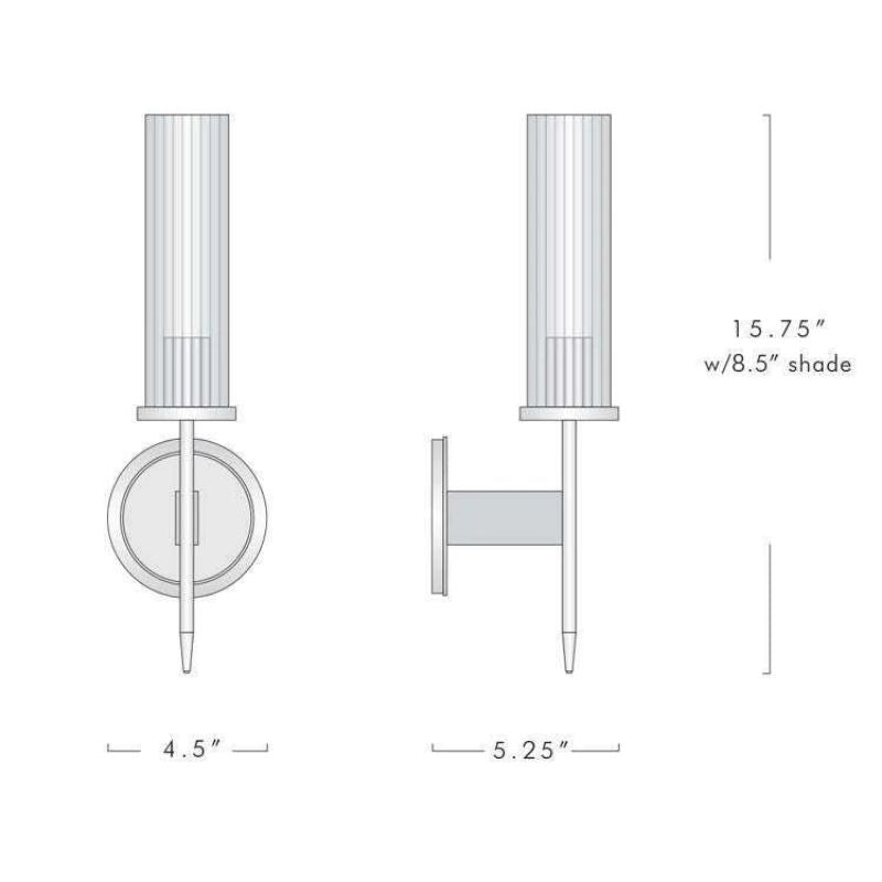 Amorra Single Head Crystal Shade Candlestick Wall Sconce