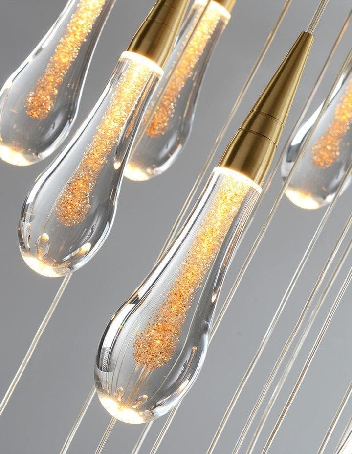 Amoy Glass Staircase Chandelier