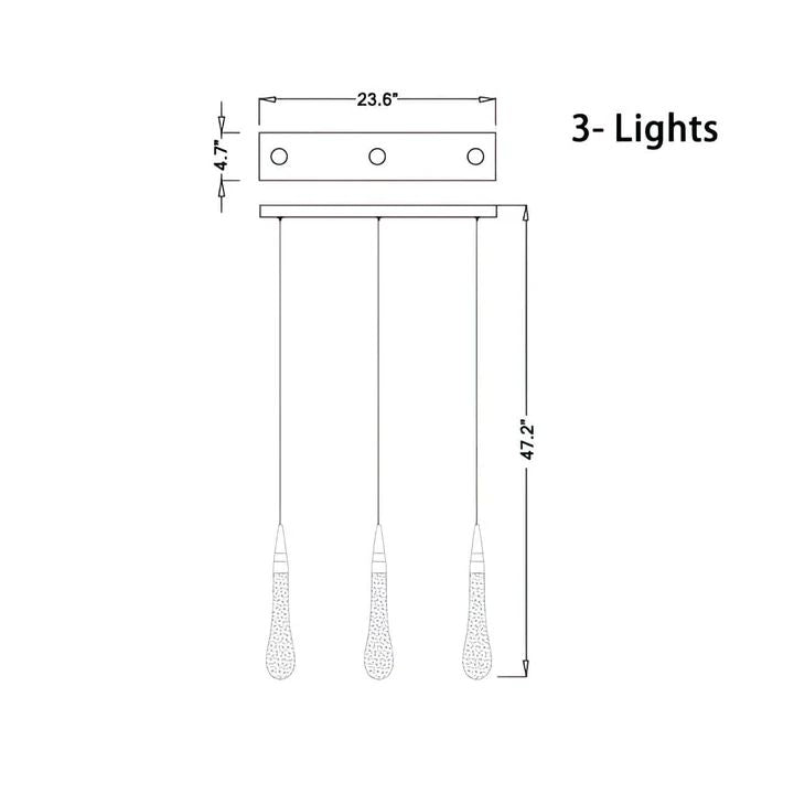 Amoy Glass Staircase Chandelier