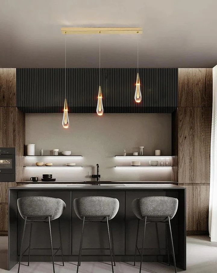 Amoy Glass Staircase Chandelier 49 Lights