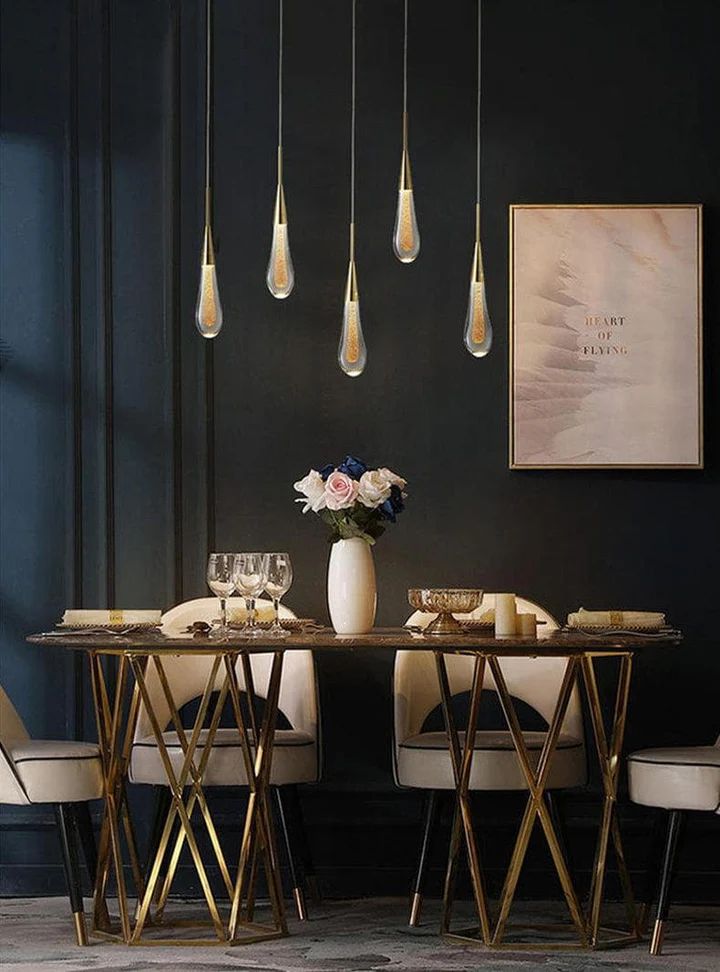 Amoy Glass Staircase Chandelier 49 Lights