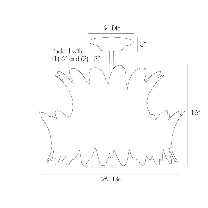Anadile Round Two Tier Chandelier 26"