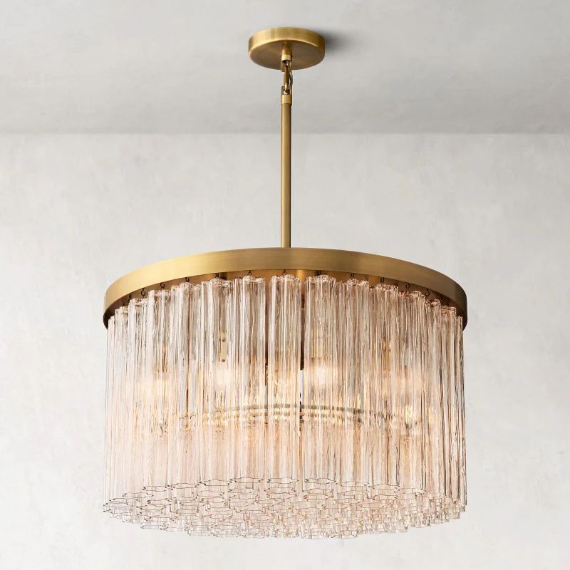Ancelotti Glass Round Chandelier 36"