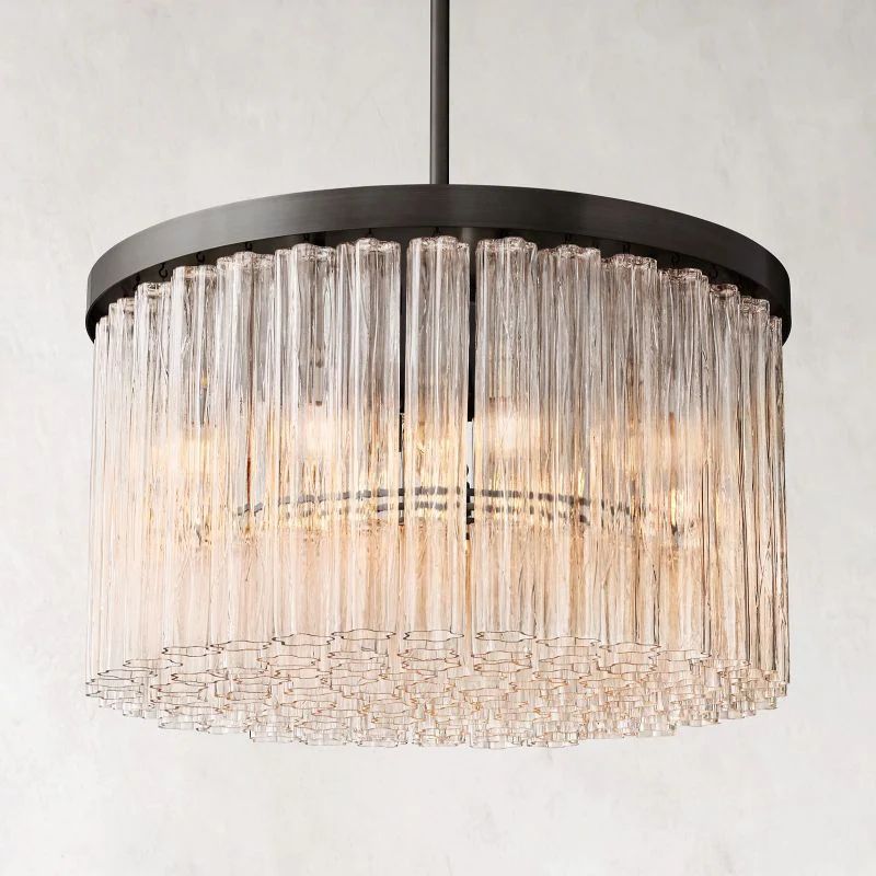 Ancelotti Glass Round Chandelier 36"