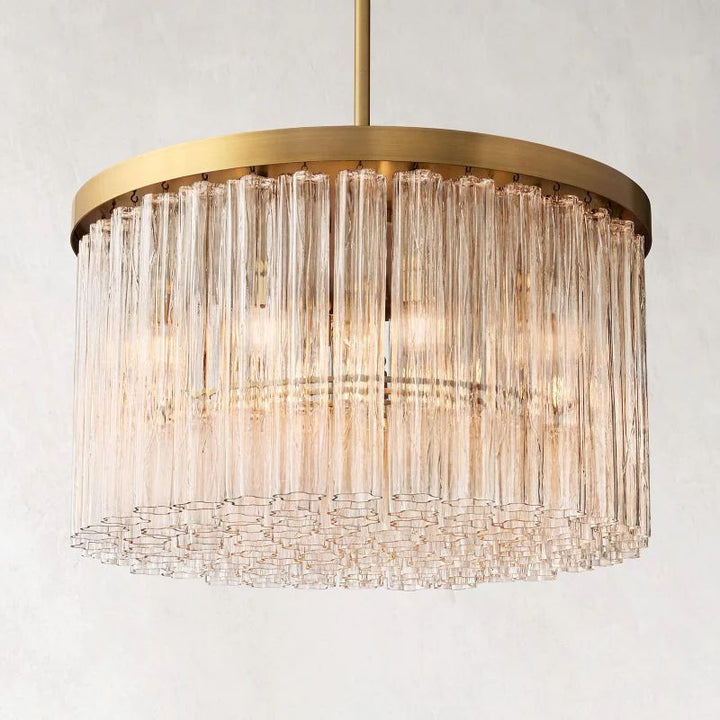 Ancelotti Glass Round Chandelier 36"