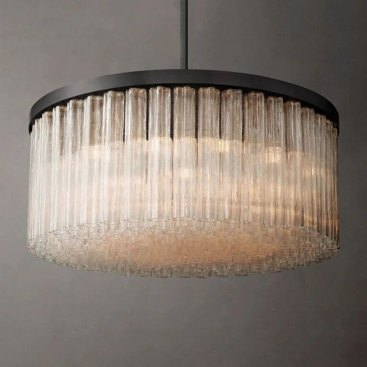 Ancelotti Glass Round Chandelier 48"