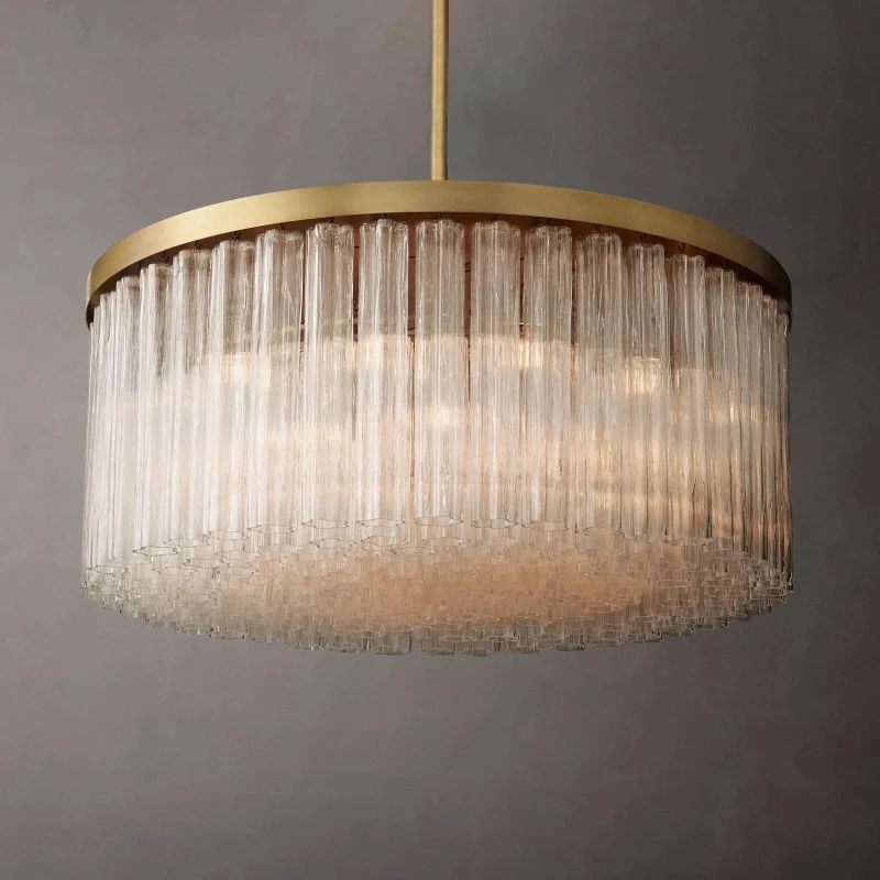 Ancelotti Glass Round Chandelier 48"
