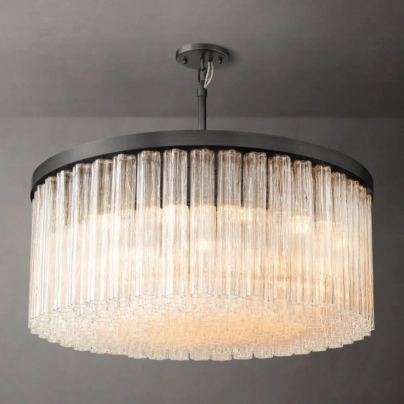 Ancelotti Glass Round Chandelier 48"