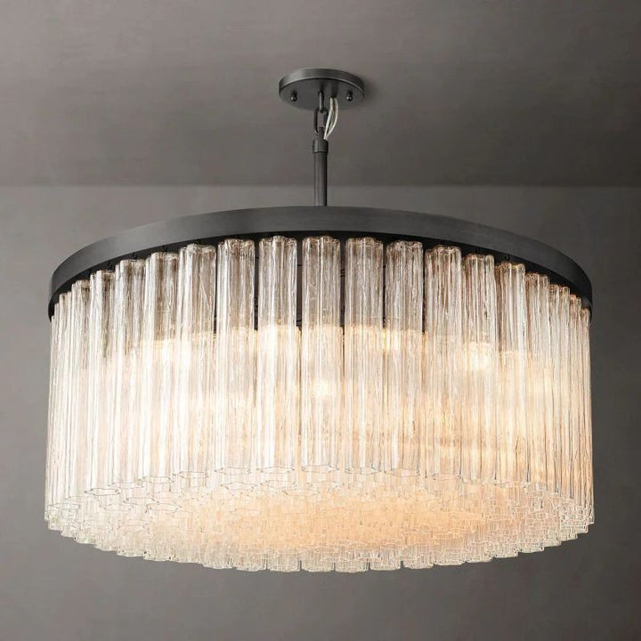 Ancelotti Glass Round Chandelier 48"