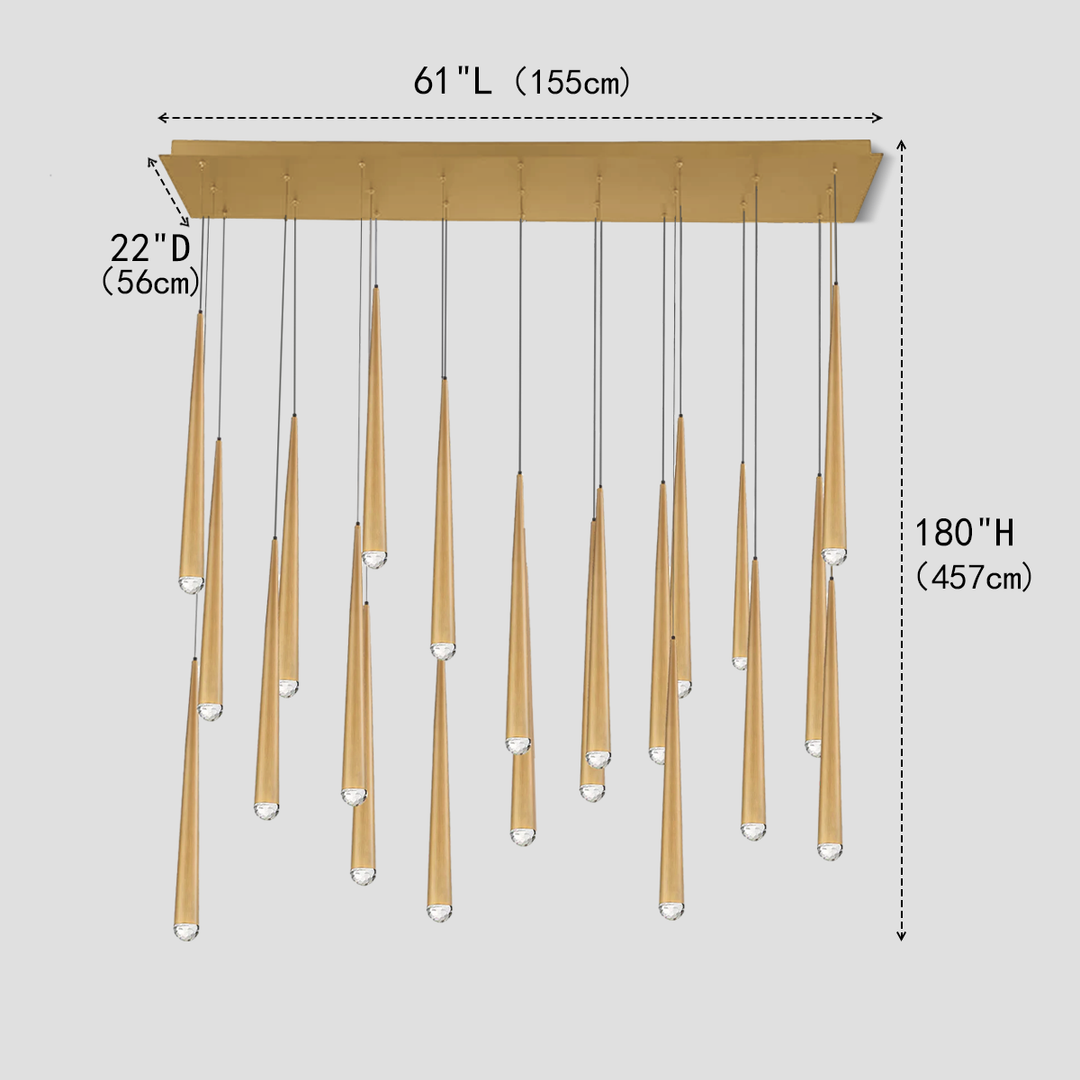 Aquite Rectangle Tubular Pendant