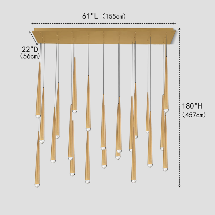 Aquite Rectangle Tubular Pendant