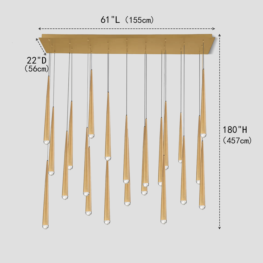 Aquite Rectangle Tubular Pendant