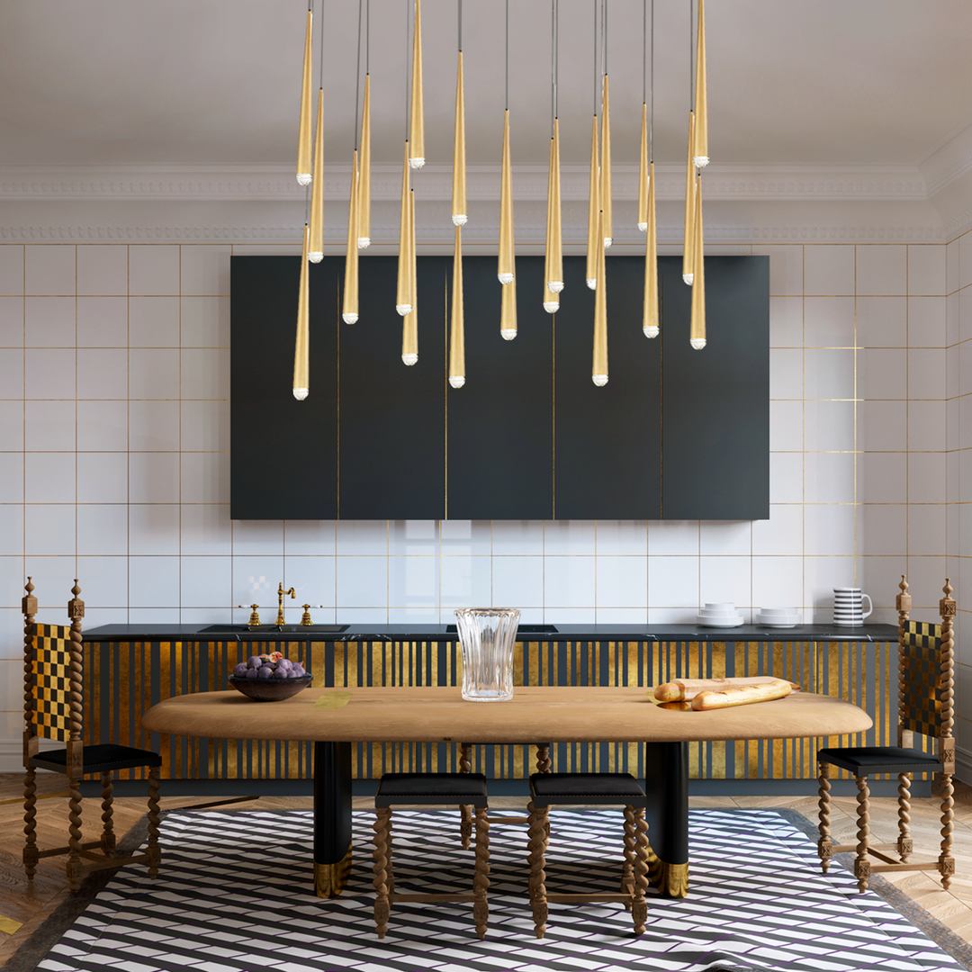 Aquite Rectangle Tubular Pendant