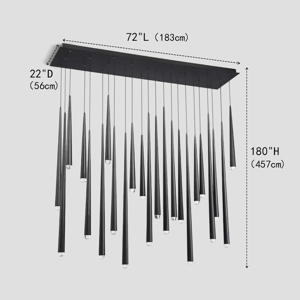 Aquite Rectangle Tubular Pendant