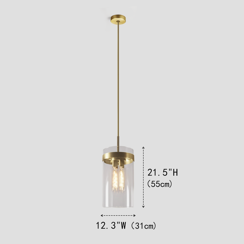 Mechanic Cylinder Glass Pendant