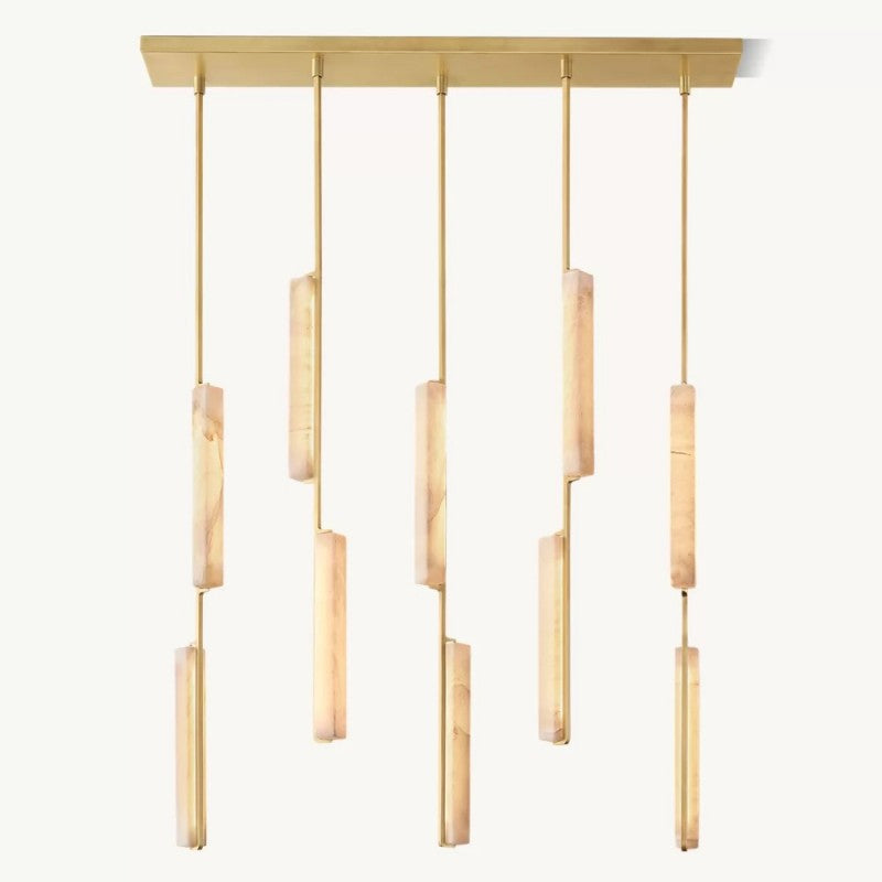 Audiobon Alabaster Linear Chandelier 54"