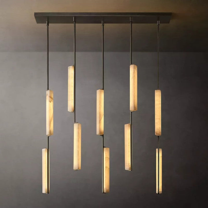 Audiobon Alabaster Linear Chandelier 54"