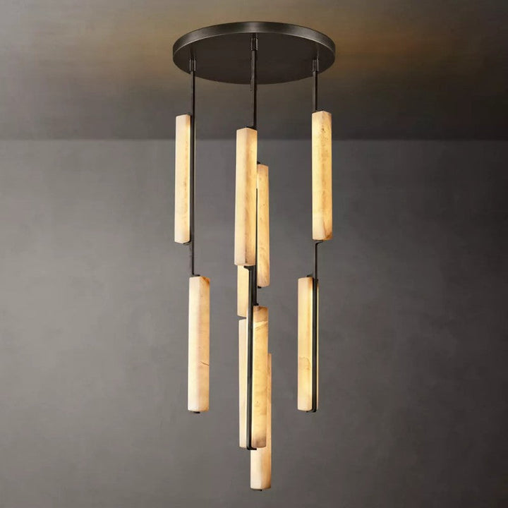 Audiobon Alabaster Round Chandelier 24"