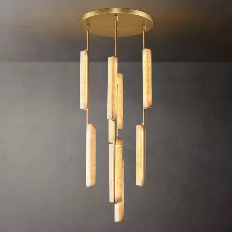 Audiobon Alabaster Round Chandelier 24"