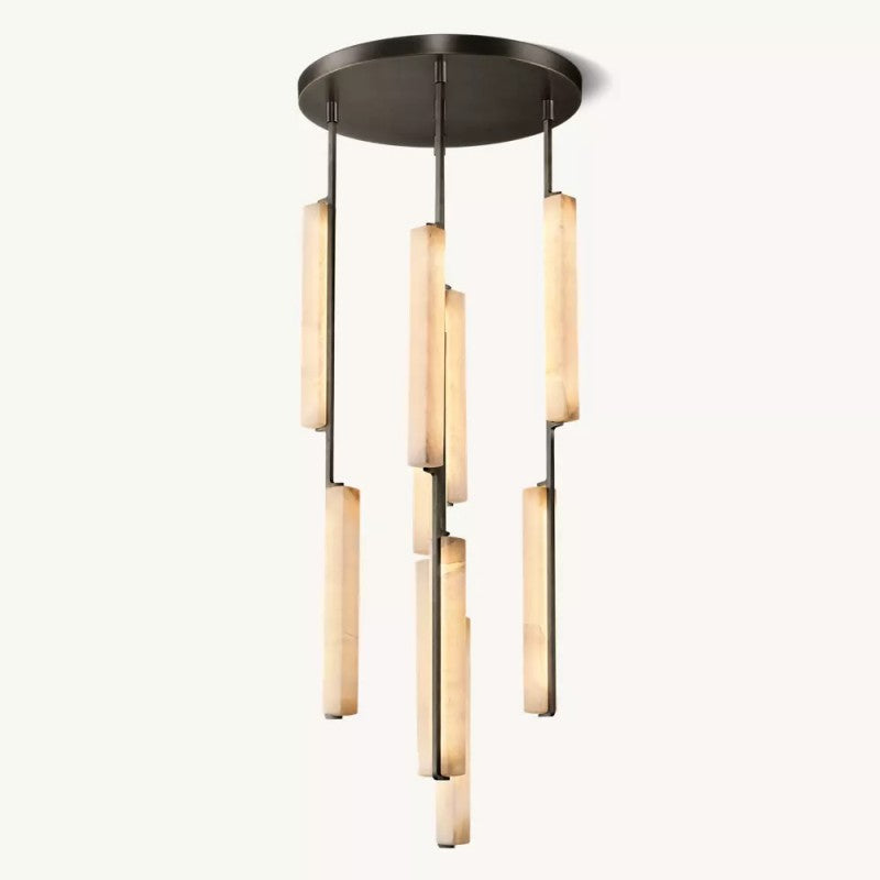 Audiobon Alabaster Round Chandelier 24"