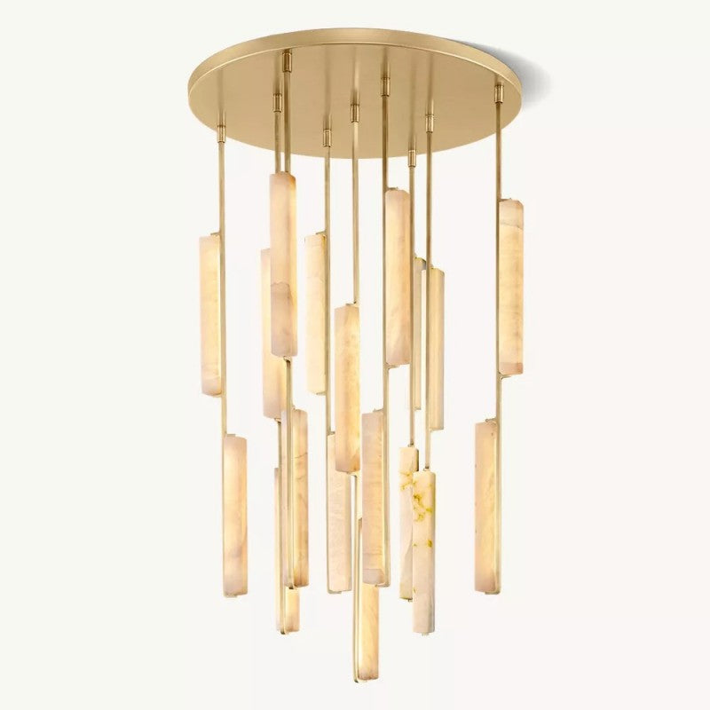Audiobon Alabaster Round Chandelier 40"