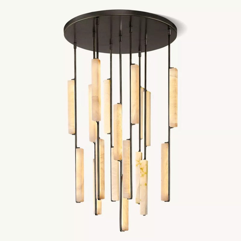 Audiobon Alabaster Round Chandelier 40"