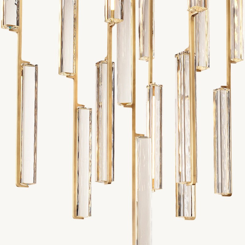 Audiobon Crystal Round Living Room Chandelier 40"