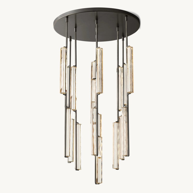Audiobon Crystal Round Living Room Chandelier 40"