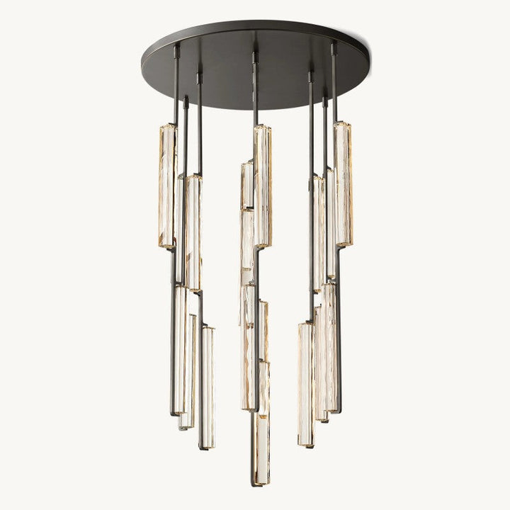 Audiobon Crystal Round Living Room Chandelier 40"