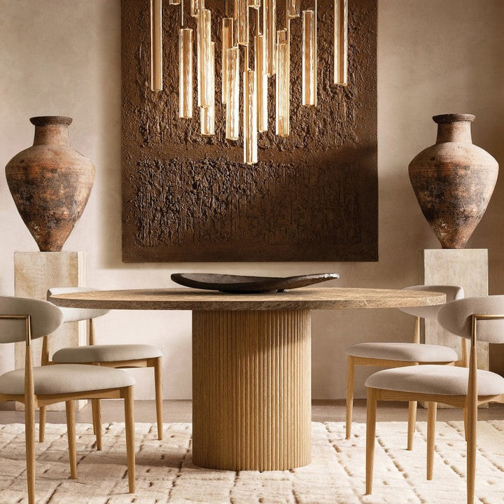 Audiobon Crystal Round Living Room Chandelier 40"
