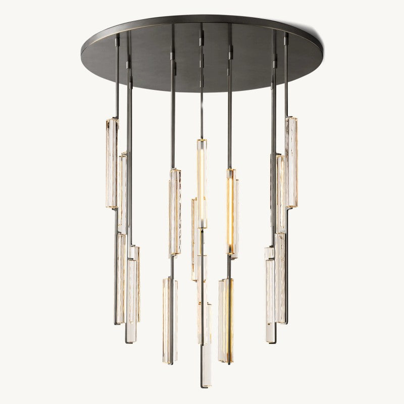 Audiobon Crystal Round Living Room Chandelier 56"