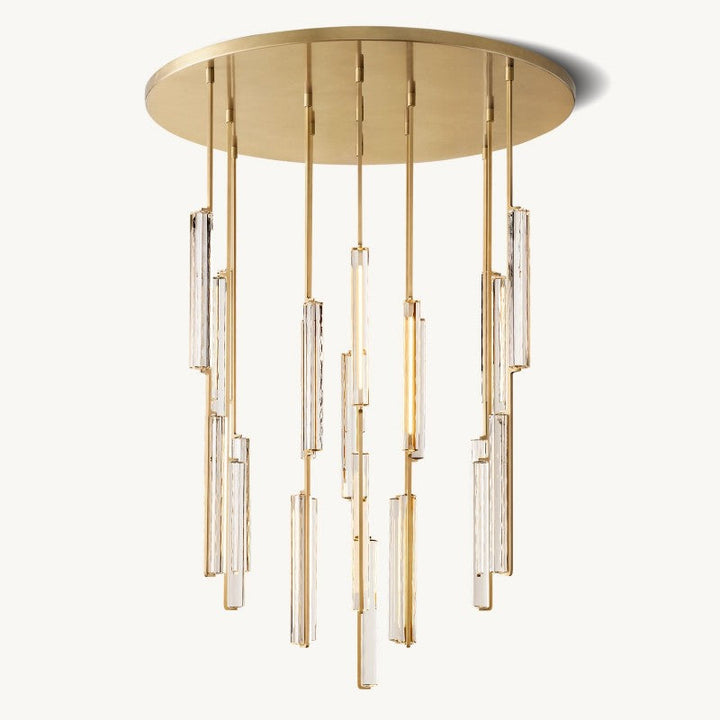Audiobon Crystal Round Living Room Chandelier 56"
