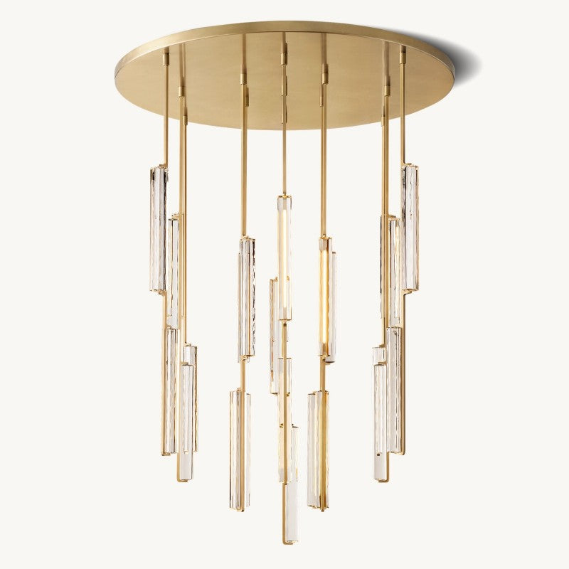 Audiobon Crystal Round Living Room Chandelier 56"