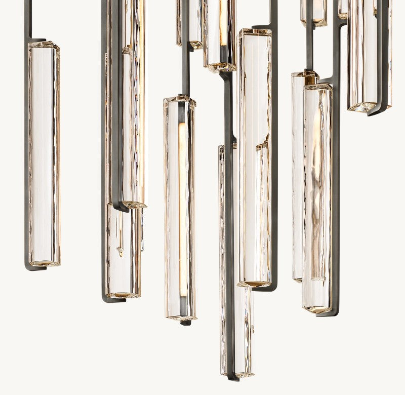 Audiobon Crystal Round Living Room Chandelier 56"