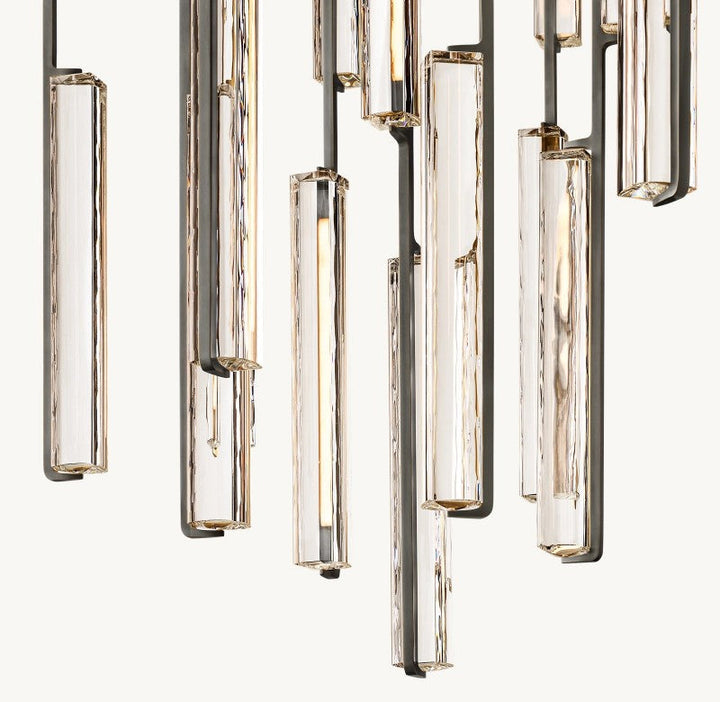 Audiobon Crystal Round Living Room Chandelier 56"