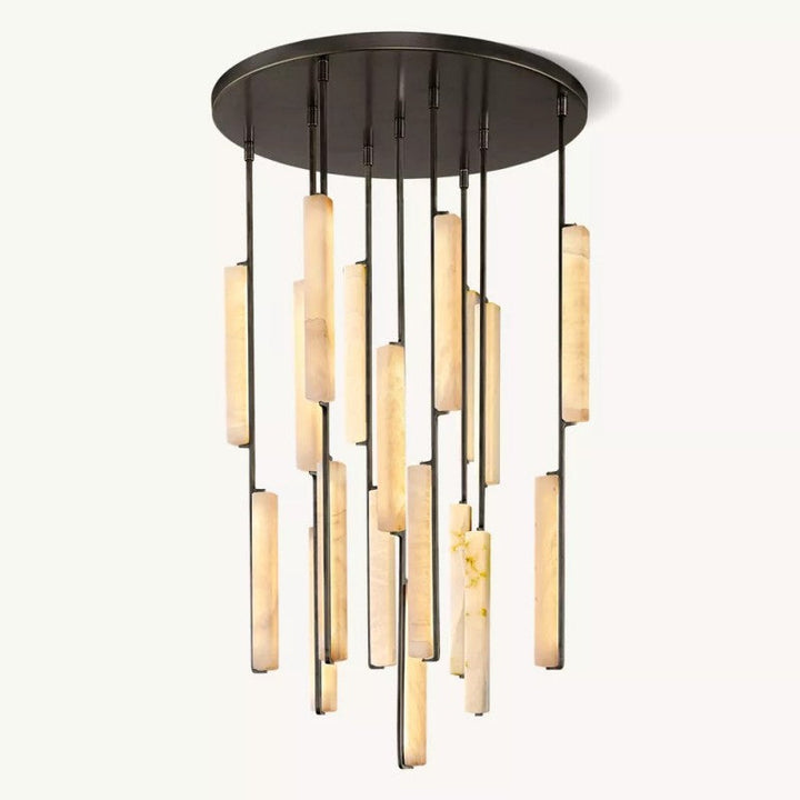 Audiobon Alabaster Round Chandelier 40"