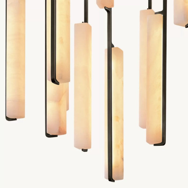 Audiobon Alabaster Round Chandelier 56"