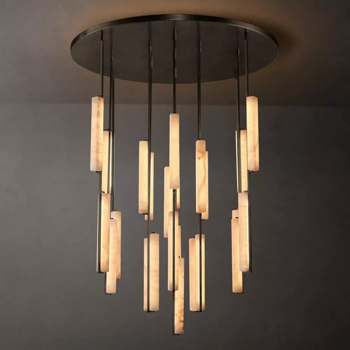 Audiobon Alabaster Round Chandelier 56"