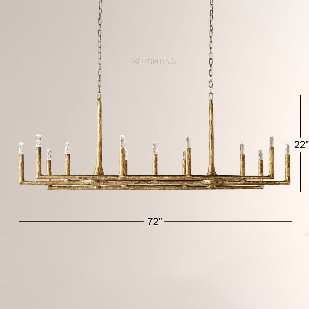 Avarit Forged Linear Chandelier 72”