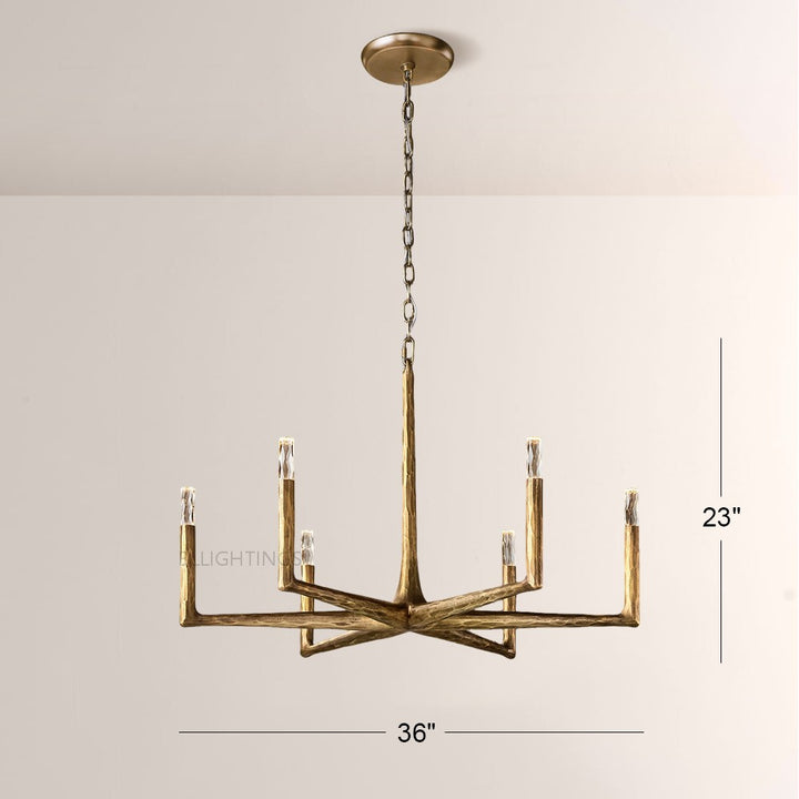 Avarit Glass Round Chandelier 36"