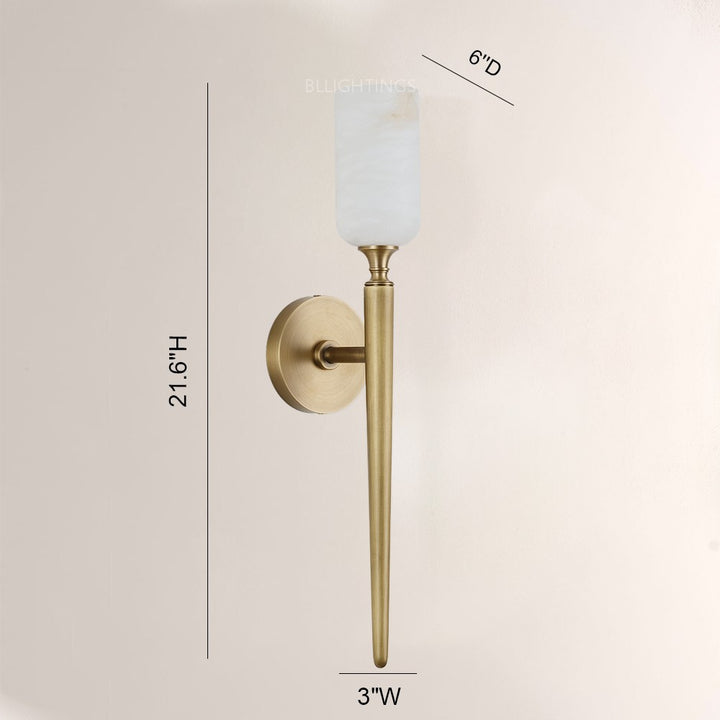 Alabaster Axis 1 Light Wall Sconce 21.6H