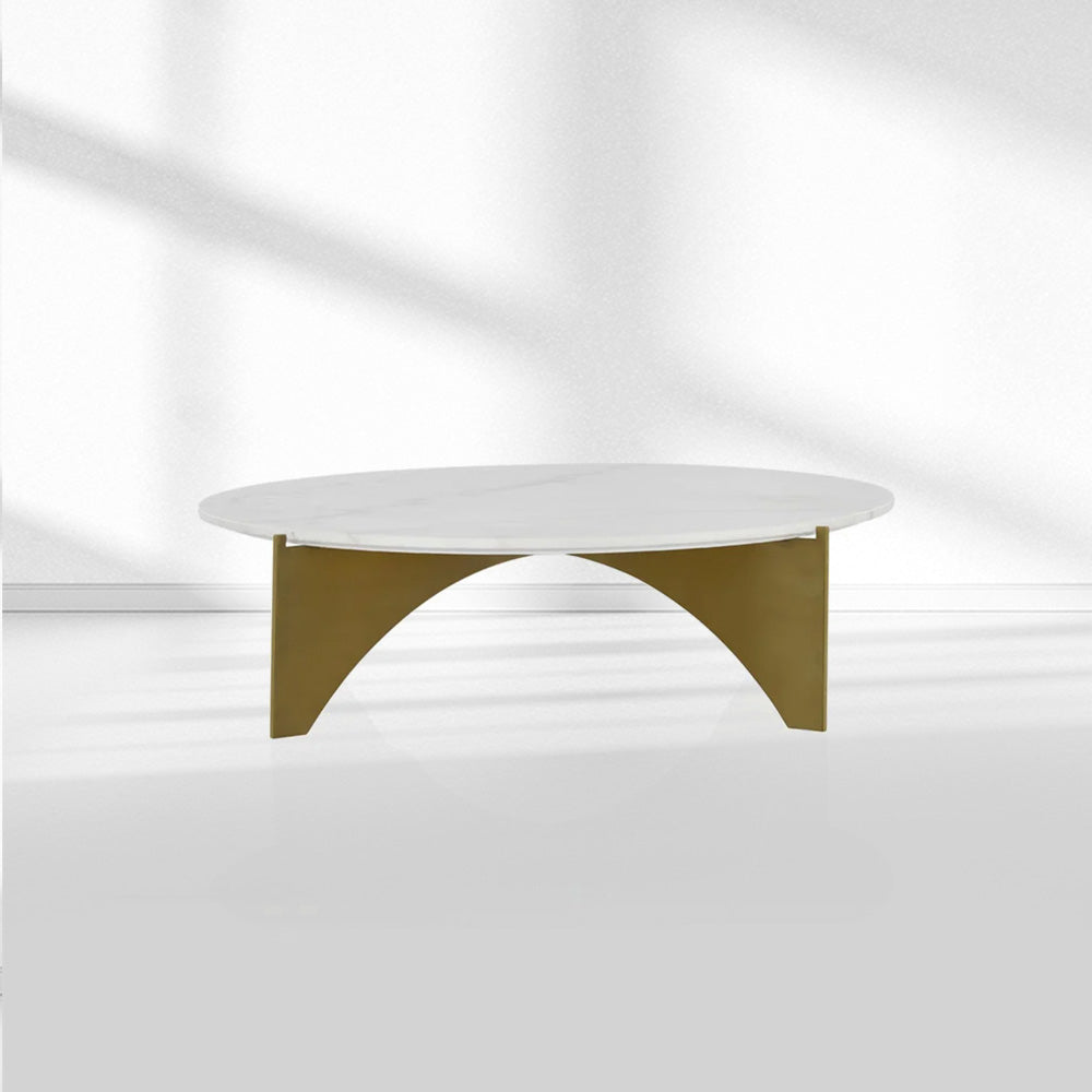 Balino Marble and Brass Coffee Table