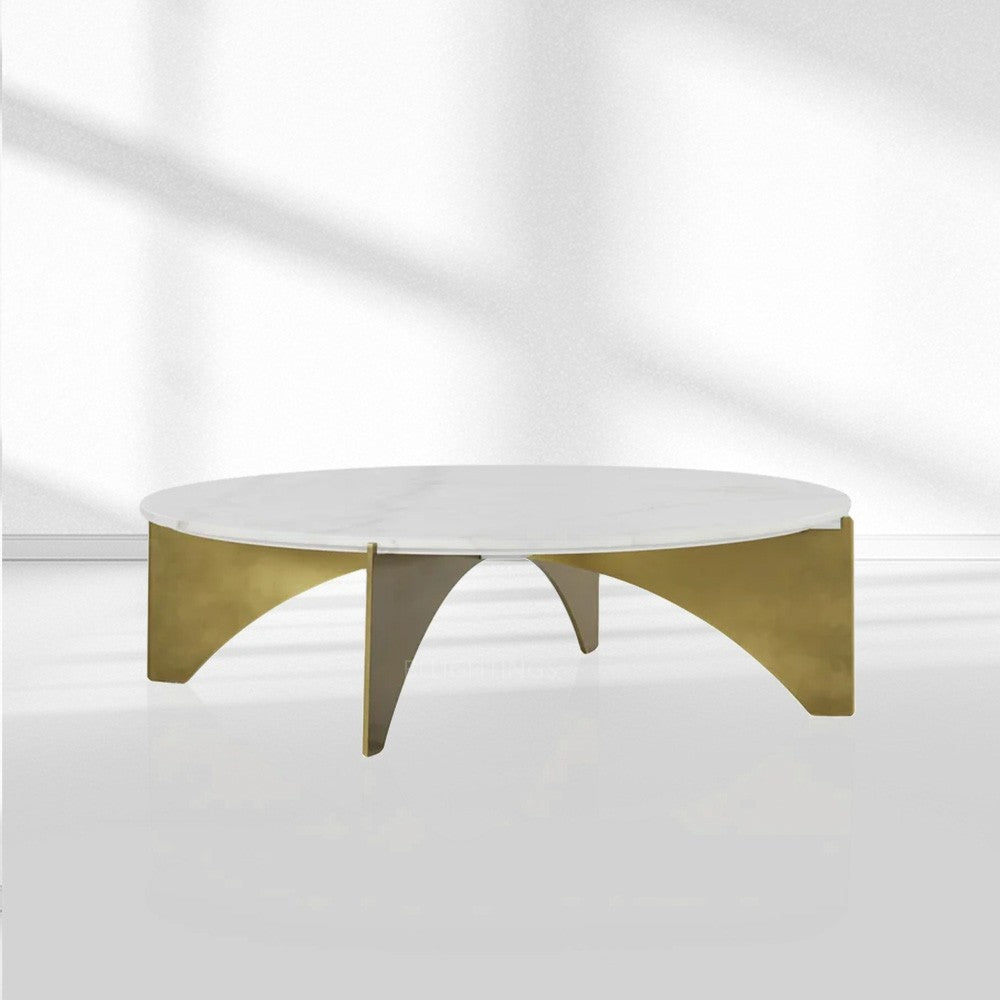 Balino Marble and Brass Coffee Table