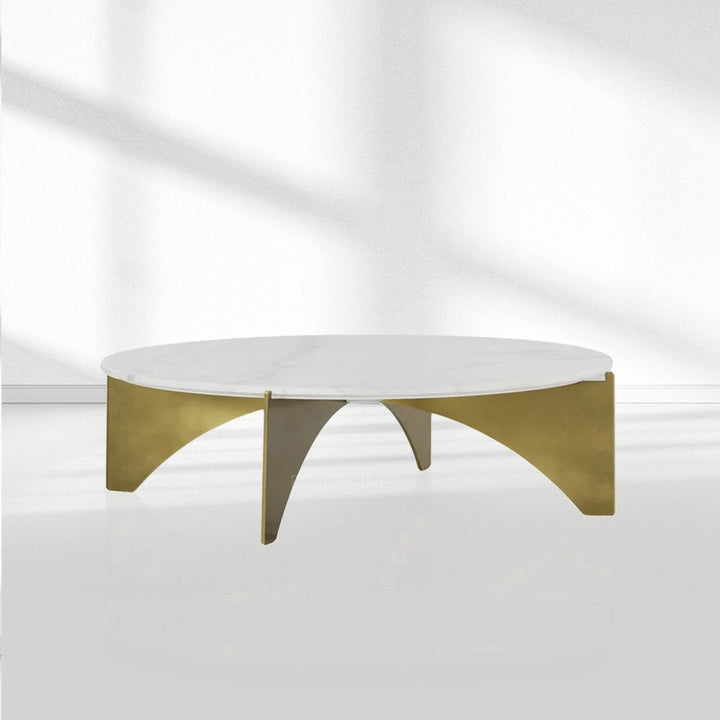 Balino Marble and Brass Coffee Table