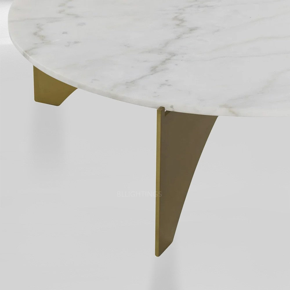 Balino Marble and Brass Coffee Table