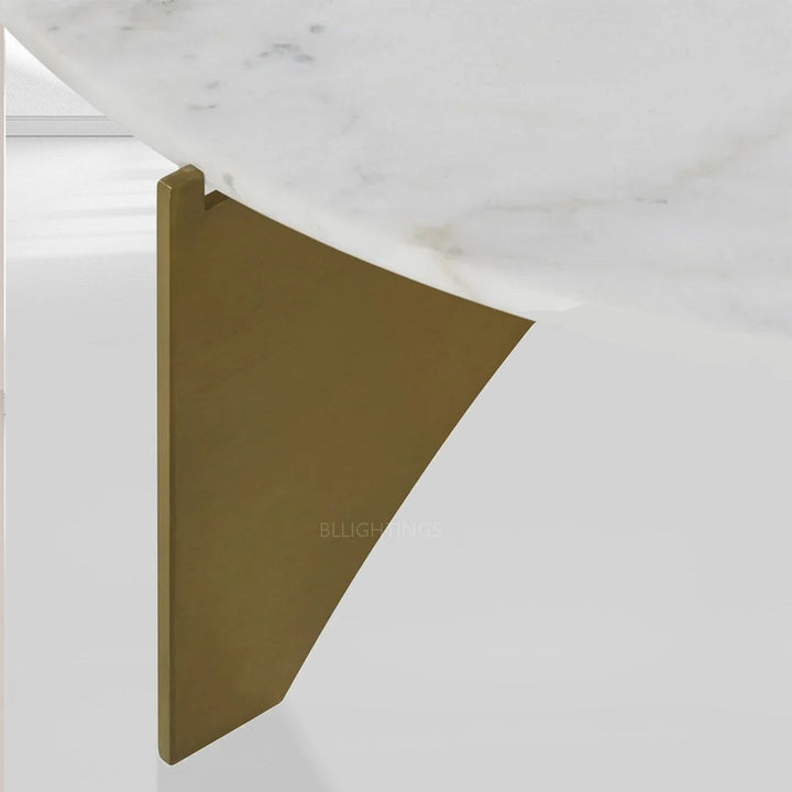 Balino Marble and Brass Coffee Table
